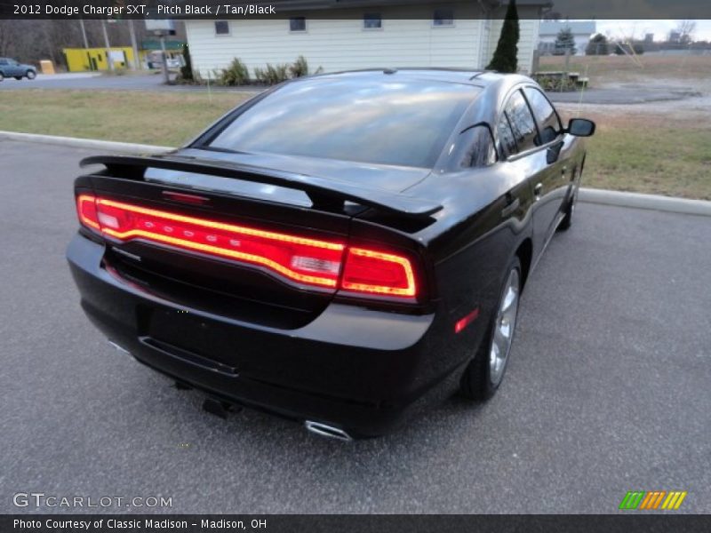 Pitch Black / Tan/Black 2012 Dodge Charger SXT