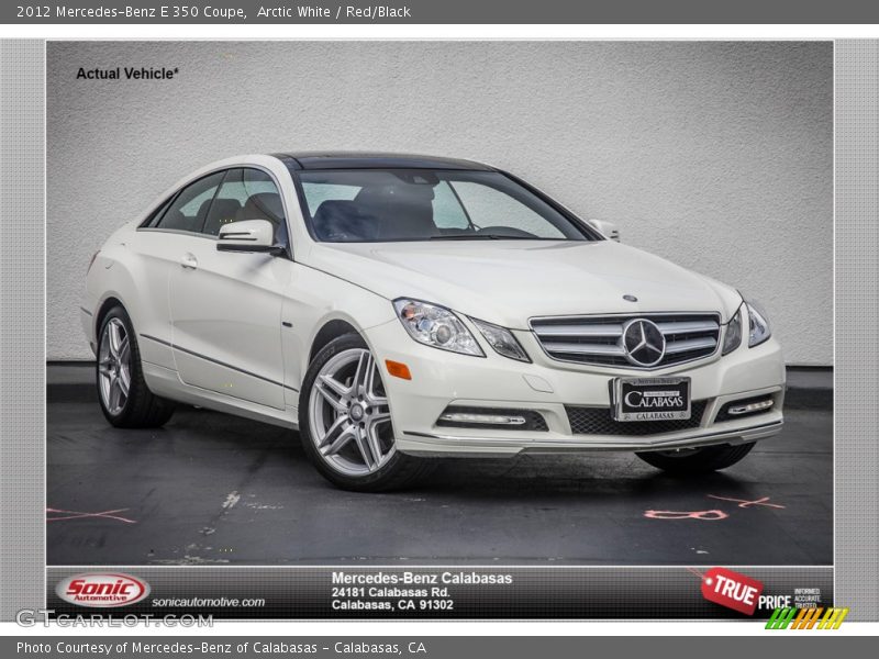Arctic White / Red/Black 2012 Mercedes-Benz E 350 Coupe