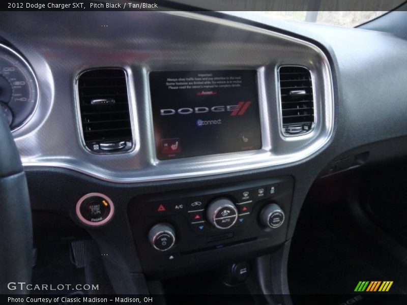 Pitch Black / Tan/Black 2012 Dodge Charger SXT
