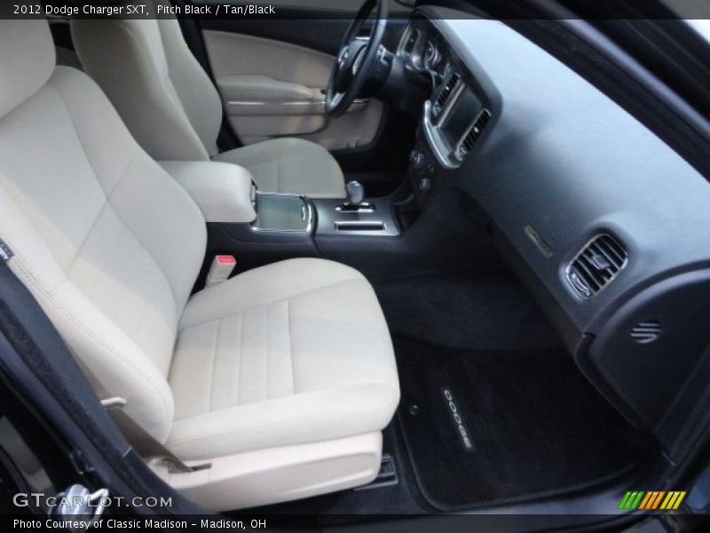 Pitch Black / Tan/Black 2012 Dodge Charger SXT
