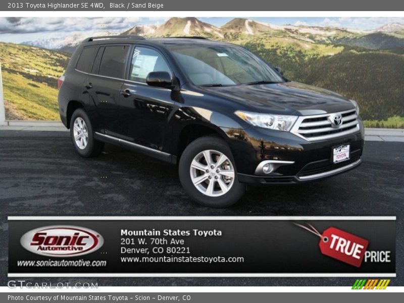 Black / Sand Beige 2013 Toyota Highlander SE 4WD