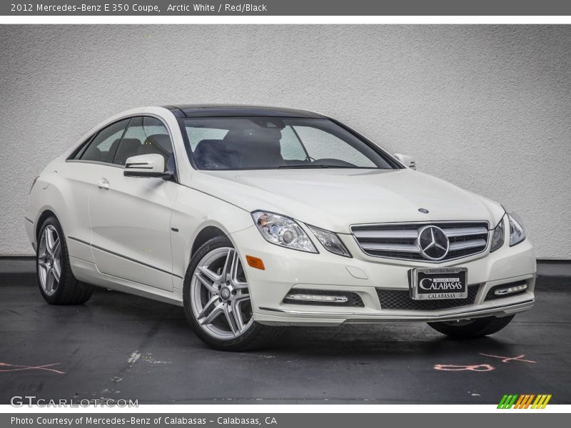 Arctic White / Red/Black 2012 Mercedes-Benz E 350 Coupe