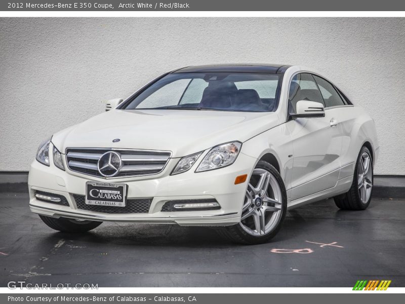 Arctic White / Red/Black 2012 Mercedes-Benz E 350 Coupe