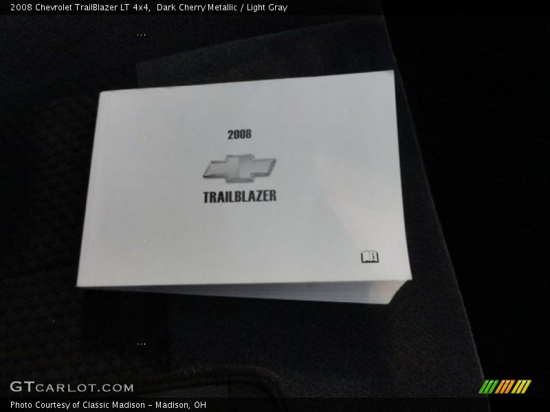 Dark Cherry Metallic / Light Gray 2008 Chevrolet TrailBlazer LT 4x4