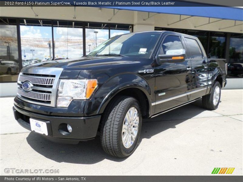Tuxedo Black Metallic / Platinum Steel Gray/Black Leather 2012 Ford F150 Platinum SuperCrew