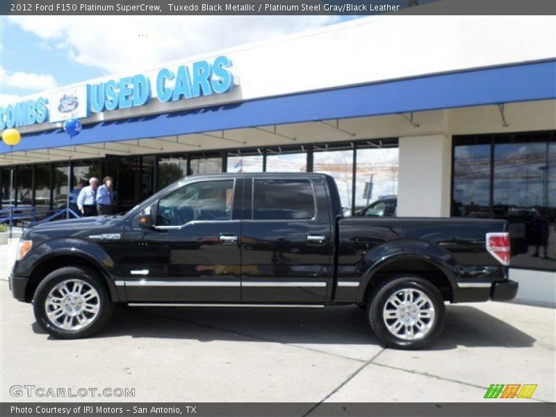 Tuxedo Black Metallic / Platinum Steel Gray/Black Leather 2012 Ford F150 Platinum SuperCrew