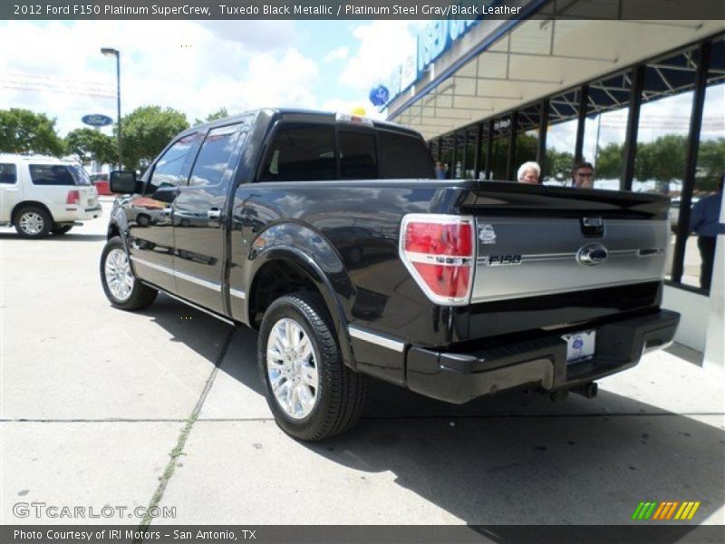 Tuxedo Black Metallic / Platinum Steel Gray/Black Leather 2012 Ford F150 Platinum SuperCrew