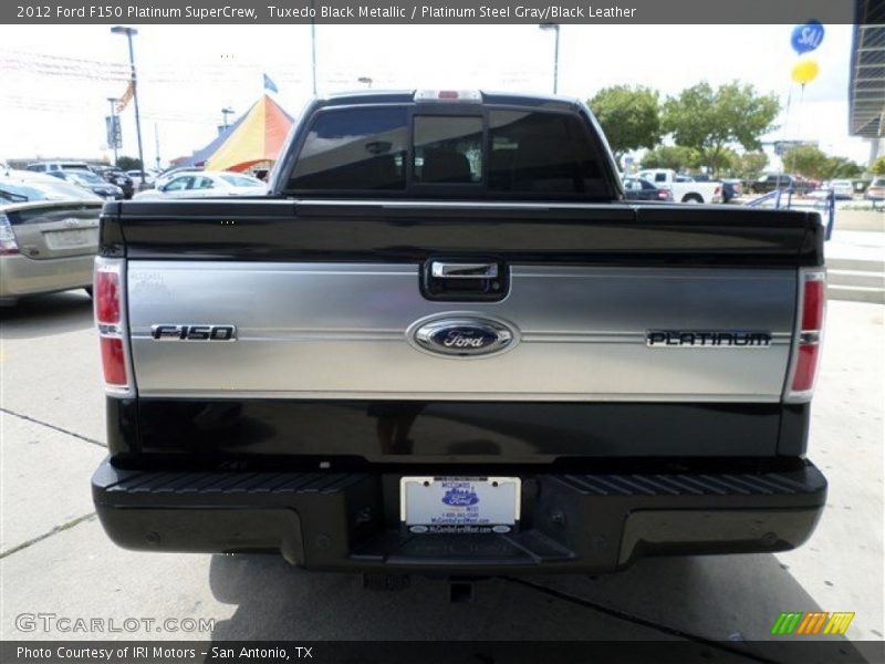 Tuxedo Black Metallic / Platinum Steel Gray/Black Leather 2012 Ford F150 Platinum SuperCrew