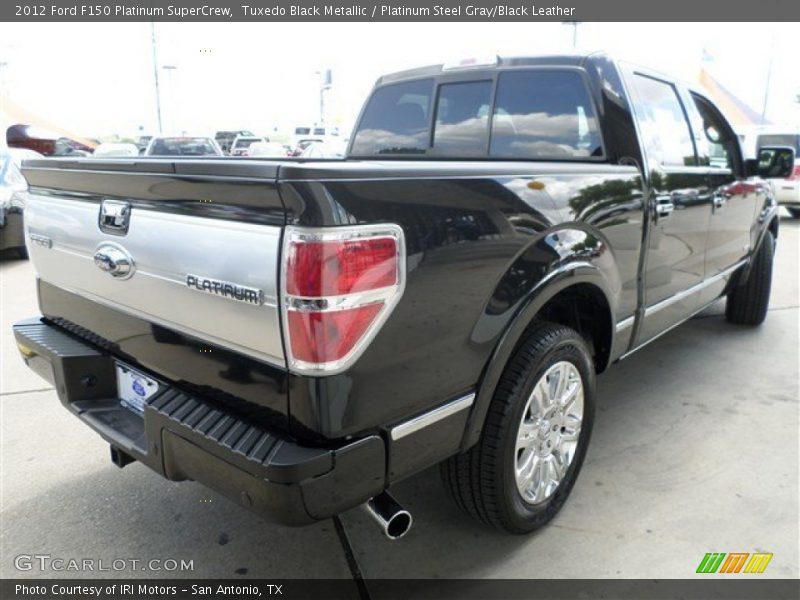 Tuxedo Black Metallic / Platinum Steel Gray/Black Leather 2012 Ford F150 Platinum SuperCrew