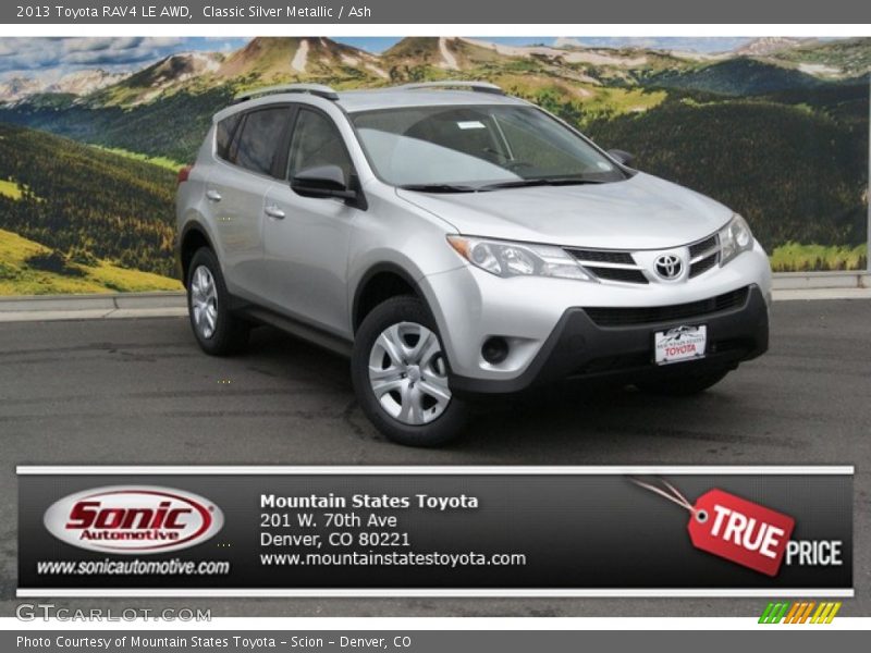 Classic Silver Metallic / Ash 2013 Toyota RAV4 LE AWD