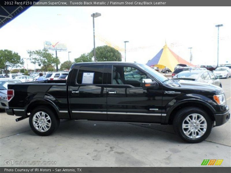 Tuxedo Black Metallic / Platinum Steel Gray/Black Leather 2012 Ford F150 Platinum SuperCrew