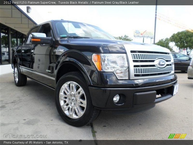 Tuxedo Black Metallic / Platinum Steel Gray/Black Leather 2012 Ford F150 Platinum SuperCrew