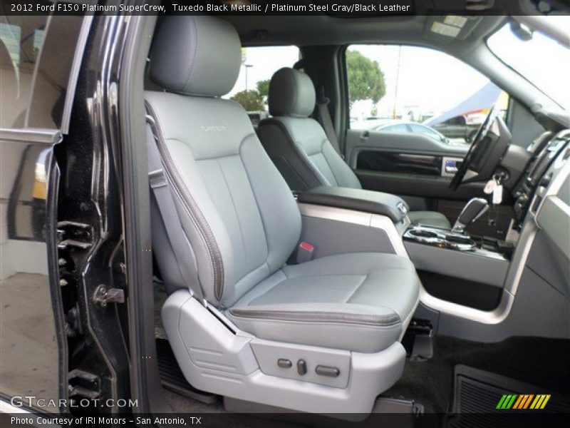 Tuxedo Black Metallic / Platinum Steel Gray/Black Leather 2012 Ford F150 Platinum SuperCrew