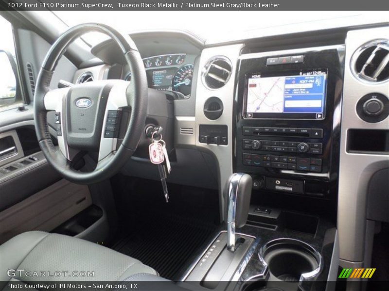 Tuxedo Black Metallic / Platinum Steel Gray/Black Leather 2012 Ford F150 Platinum SuperCrew