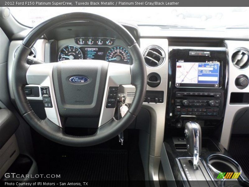 Tuxedo Black Metallic / Platinum Steel Gray/Black Leather 2012 Ford F150 Platinum SuperCrew