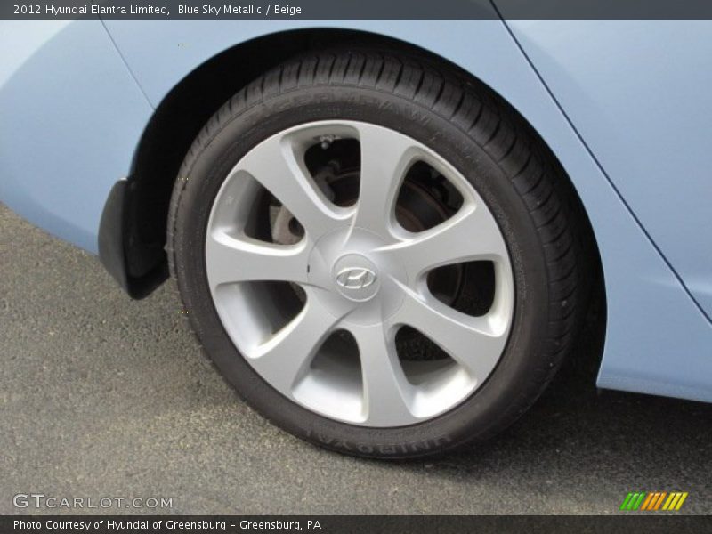 Blue Sky Metallic / Beige 2012 Hyundai Elantra Limited