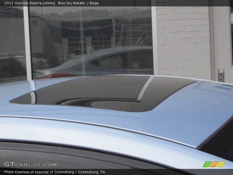 Blue Sky Metallic / Beige 2012 Hyundai Elantra Limited