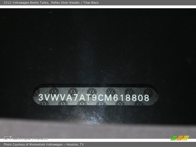 Reflex Silver Metallic / Titan Black 2012 Volkswagen Beetle Turbo