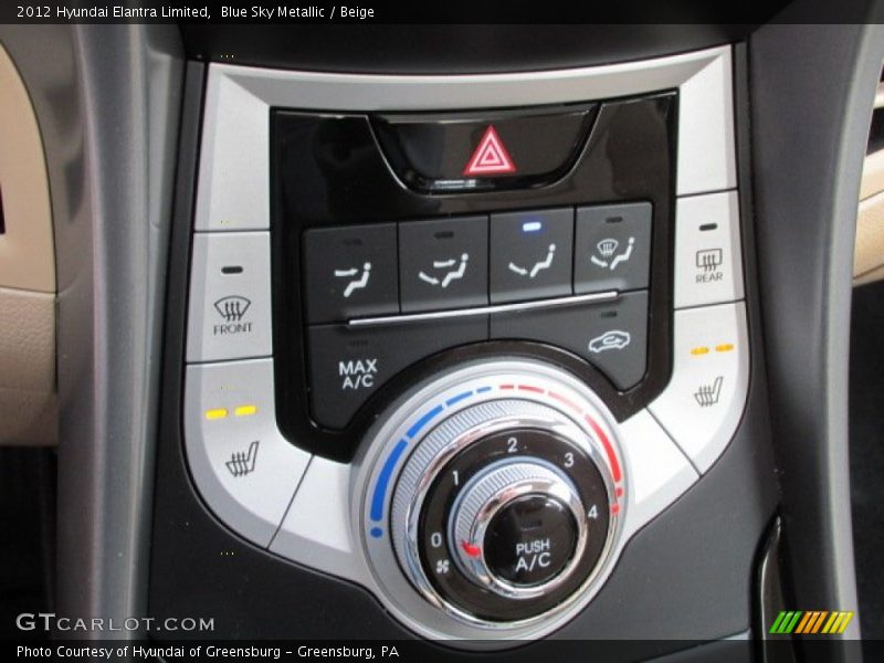 Blue Sky Metallic / Beige 2012 Hyundai Elantra Limited