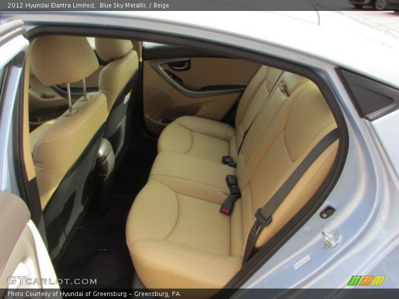 Blue Sky Metallic / Beige 2012 Hyundai Elantra Limited