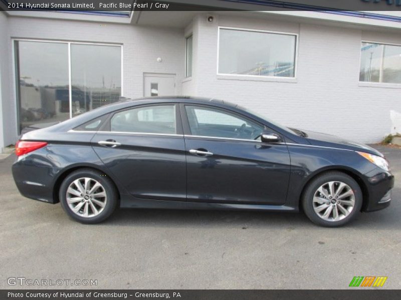 Pacific Blue Pearl / Gray 2014 Hyundai Sonata Limited