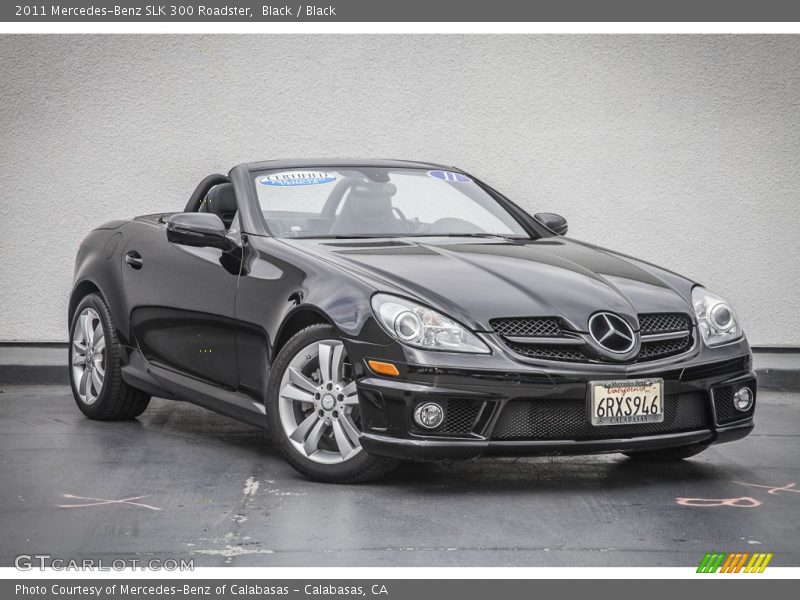 Black / Black 2011 Mercedes-Benz SLK 300 Roadster