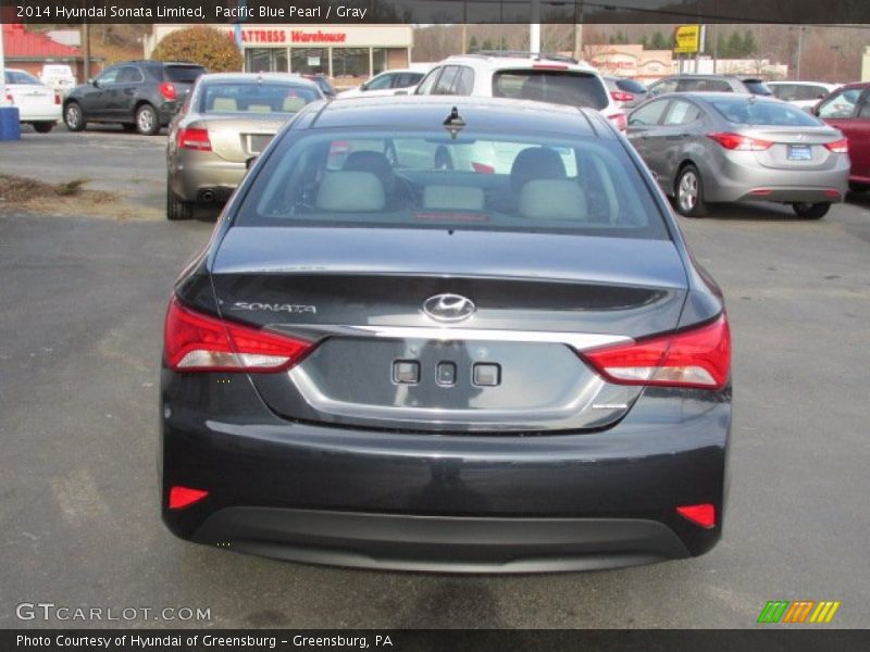 Pacific Blue Pearl / Gray 2014 Hyundai Sonata Limited