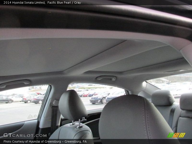 Pacific Blue Pearl / Gray 2014 Hyundai Sonata Limited
