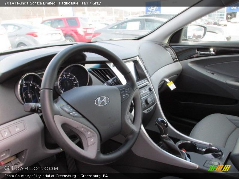 Pacific Blue Pearl / Gray 2014 Hyundai Sonata Limited