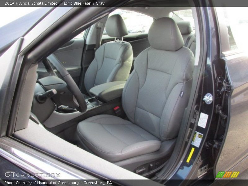 Pacific Blue Pearl / Gray 2014 Hyundai Sonata Limited