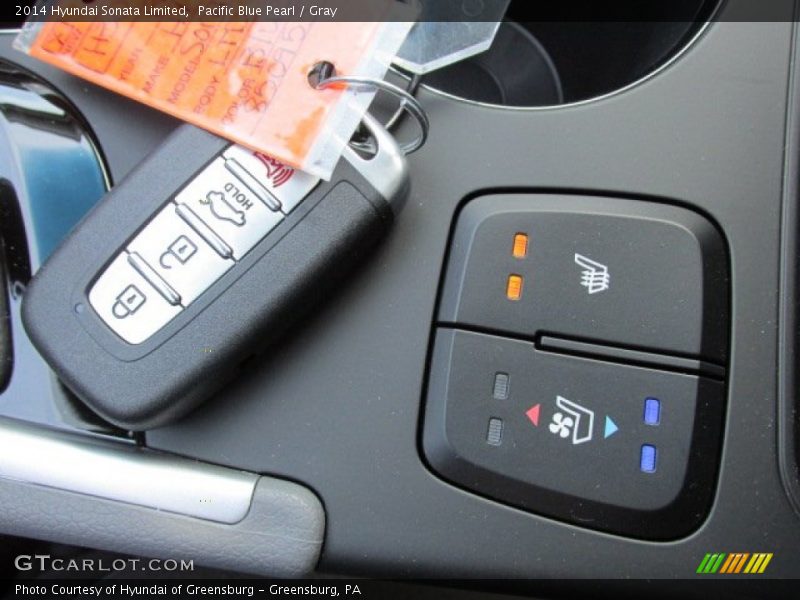Pacific Blue Pearl / Gray 2014 Hyundai Sonata Limited