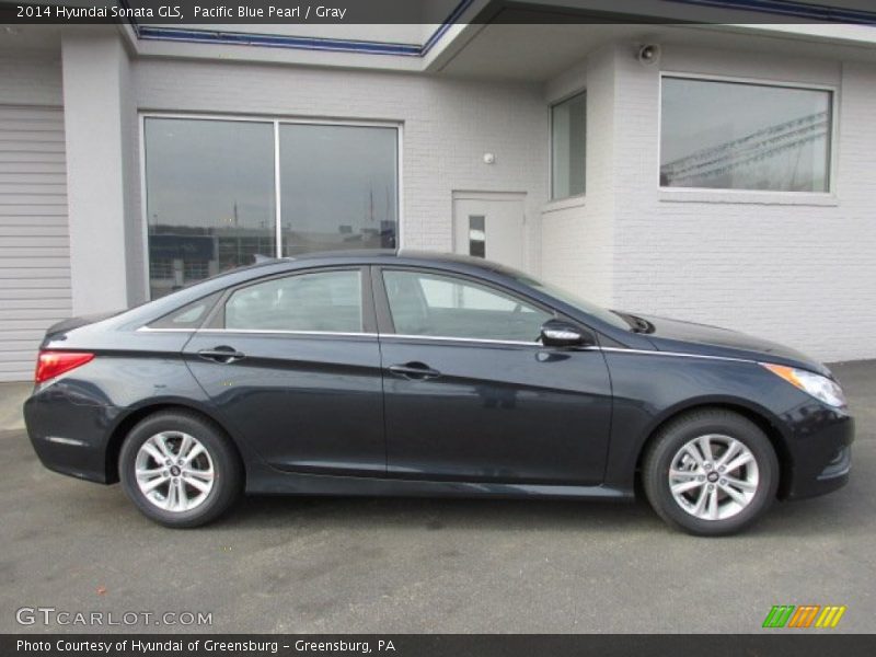 Pacific Blue Pearl / Gray 2014 Hyundai Sonata GLS
