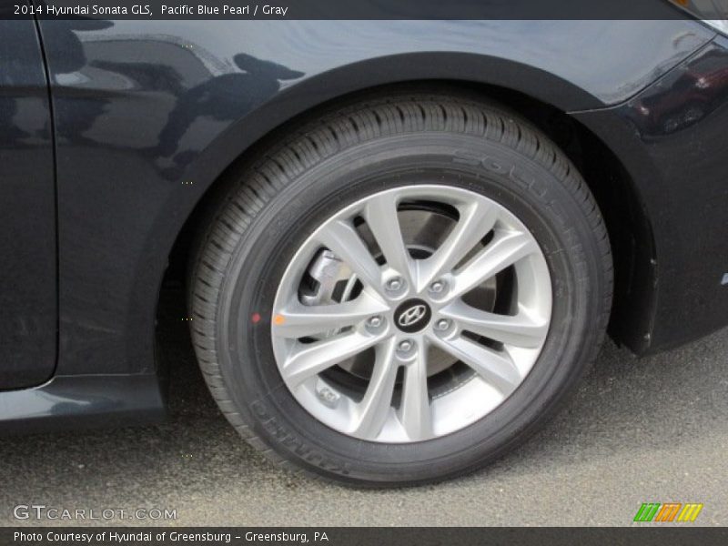 Pacific Blue Pearl / Gray 2014 Hyundai Sonata GLS