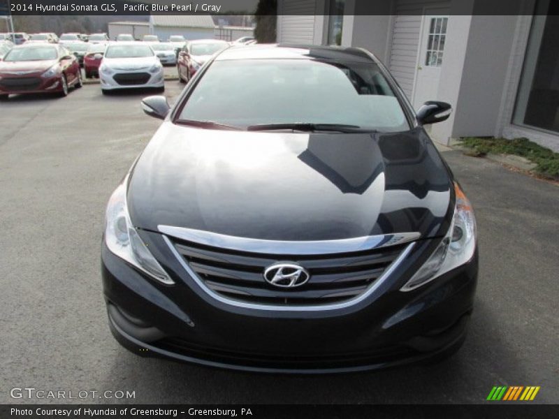 Pacific Blue Pearl / Gray 2014 Hyundai Sonata GLS