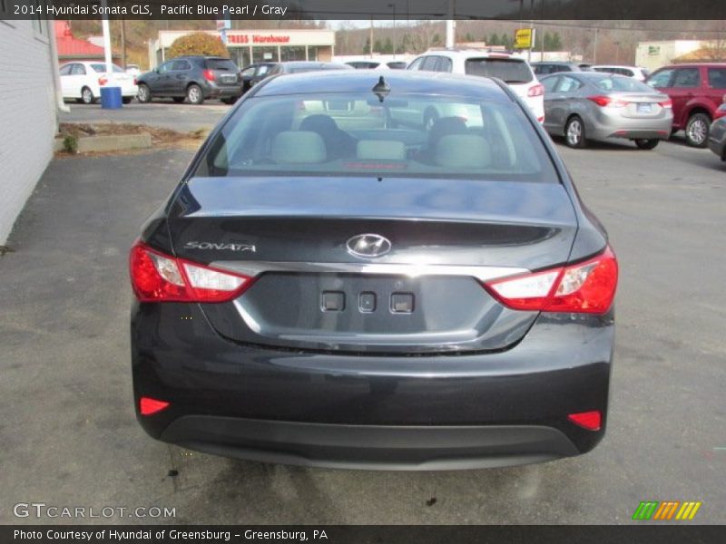 Pacific Blue Pearl / Gray 2014 Hyundai Sonata GLS