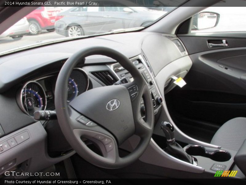 Pacific Blue Pearl / Gray 2014 Hyundai Sonata GLS