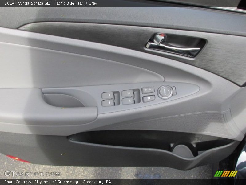 Pacific Blue Pearl / Gray 2014 Hyundai Sonata GLS