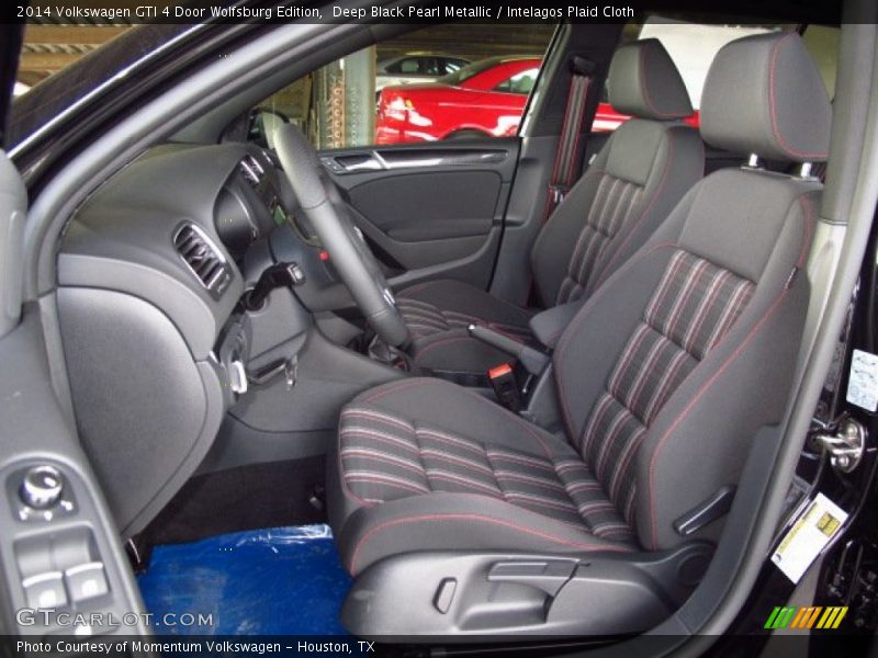 Deep Black Pearl Metallic / Intelagos Plaid Cloth 2014 Volkswagen GTI 4 Door Wolfsburg Edition