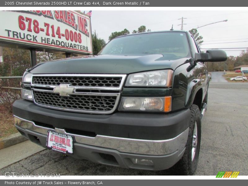 Dark Green Metallic / Tan 2005 Chevrolet Silverado 2500HD LT Crew Cab 4x4
