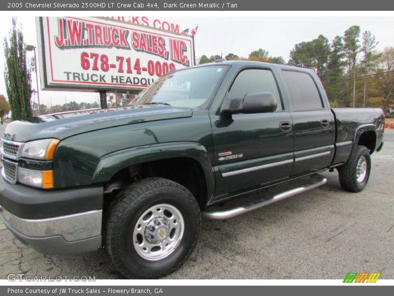 Dark Green Metallic / Tan 2005 Chevrolet Silverado 2500HD LT Crew Cab 4x4