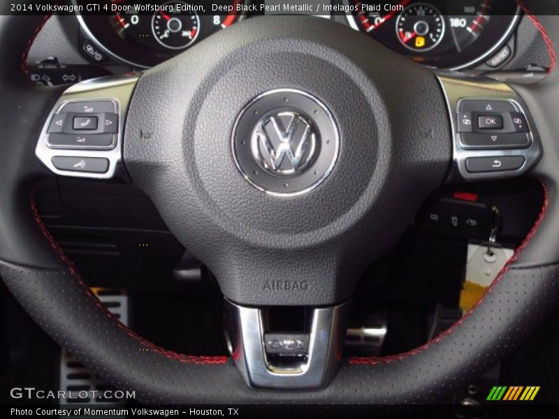 Deep Black Pearl Metallic / Intelagos Plaid Cloth 2014 Volkswagen GTI 4 Door Wolfsburg Edition