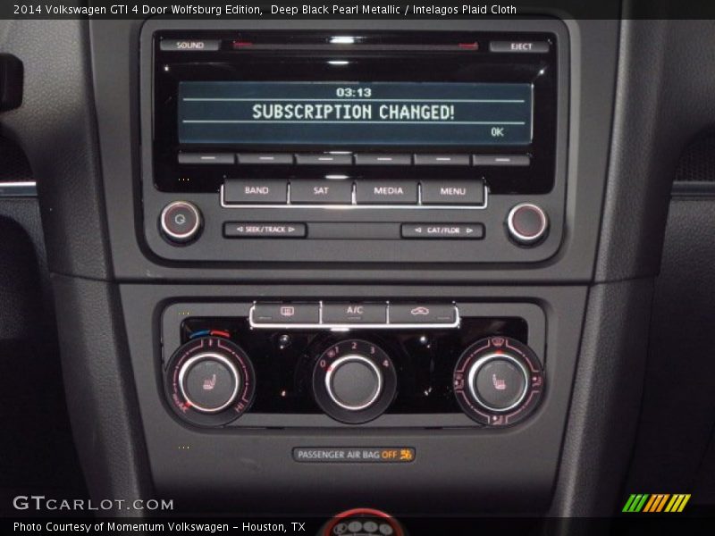 Deep Black Pearl Metallic / Intelagos Plaid Cloth 2014 Volkswagen GTI 4 Door Wolfsburg Edition