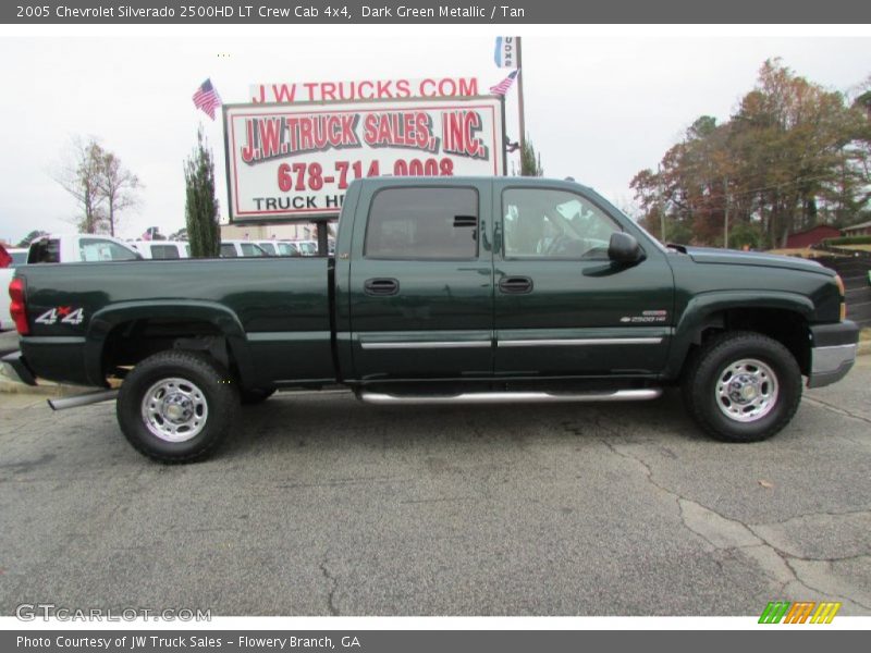 Dark Green Metallic / Tan 2005 Chevrolet Silverado 2500HD LT Crew Cab 4x4