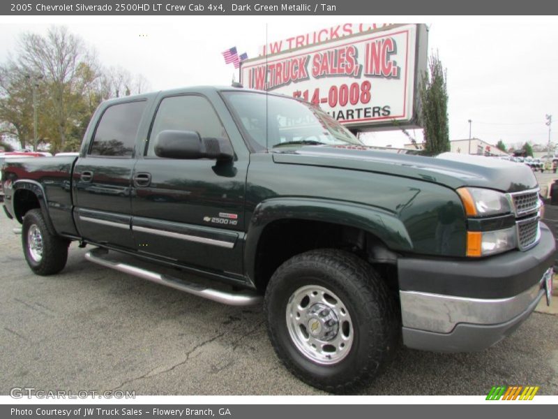 Dark Green Metallic / Tan 2005 Chevrolet Silverado 2500HD LT Crew Cab 4x4