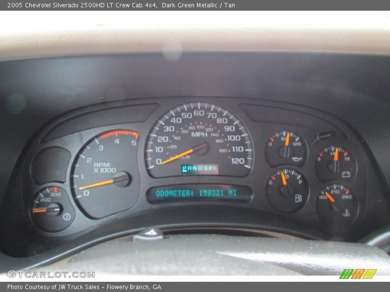 Dark Green Metallic / Tan 2005 Chevrolet Silverado 2500HD LT Crew Cab 4x4