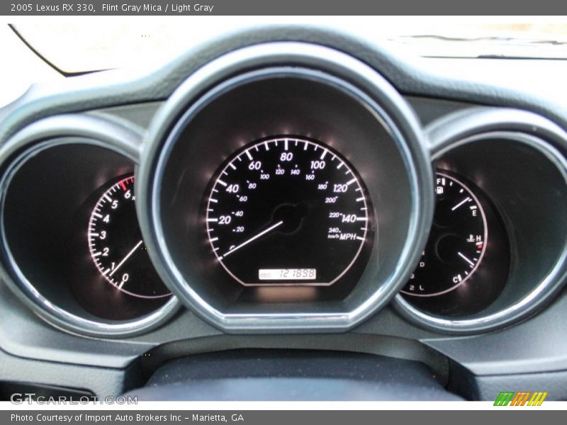 Flint Gray Mica / Light Gray 2005 Lexus RX 330