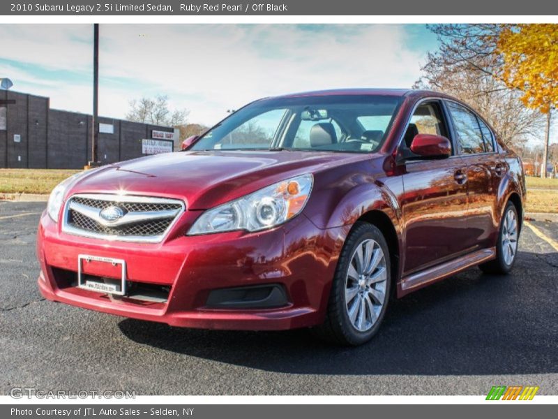 Ruby Red Pearl / Off Black 2010 Subaru Legacy 2.5i Limited Sedan