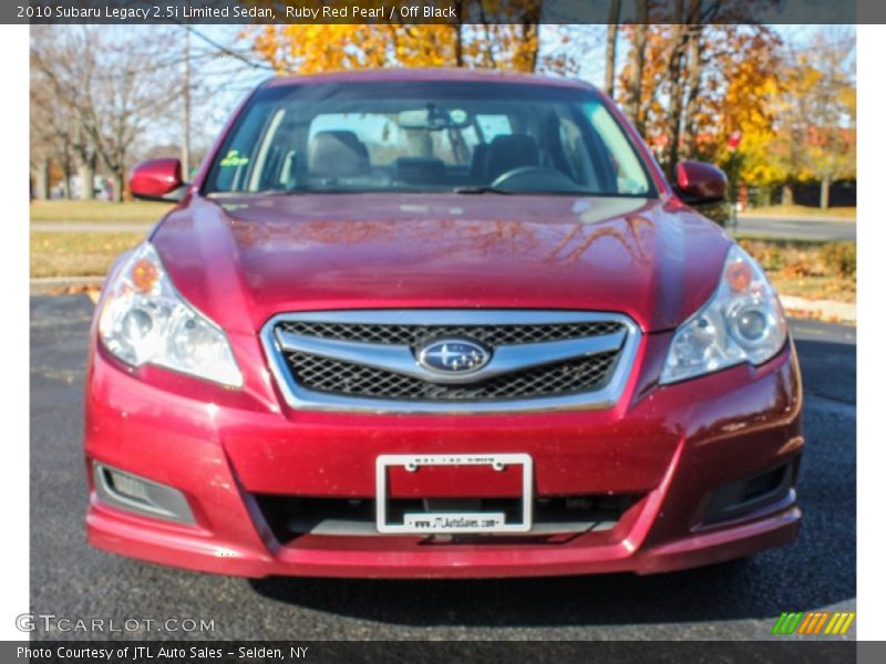 Ruby Red Pearl / Off Black 2010 Subaru Legacy 2.5i Limited Sedan