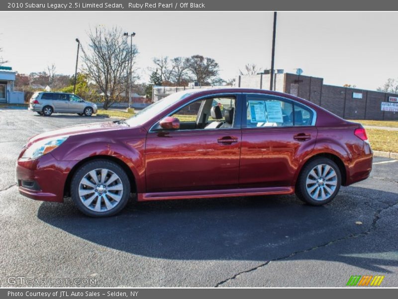 Ruby Red Pearl / Off Black 2010 Subaru Legacy 2.5i Limited Sedan