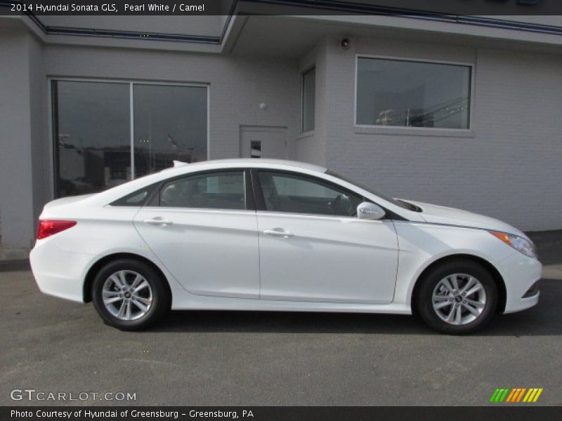 Pearl White / Camel 2014 Hyundai Sonata GLS